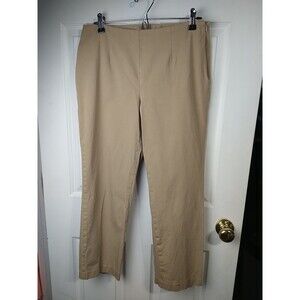 L.L. Bean Woman 12P Brown Classic Fit Straight Pants office workwear classic